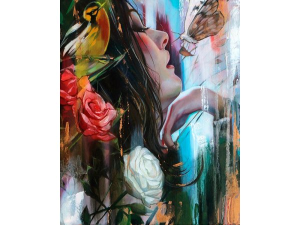 Живопись по номерам на холсте девушка