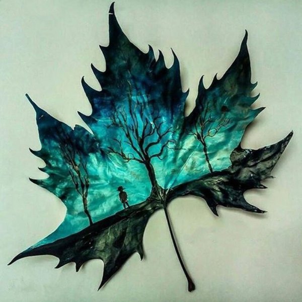 Рисование кленового листа