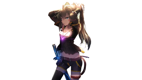 Аниме девушки на прозрачном фоне