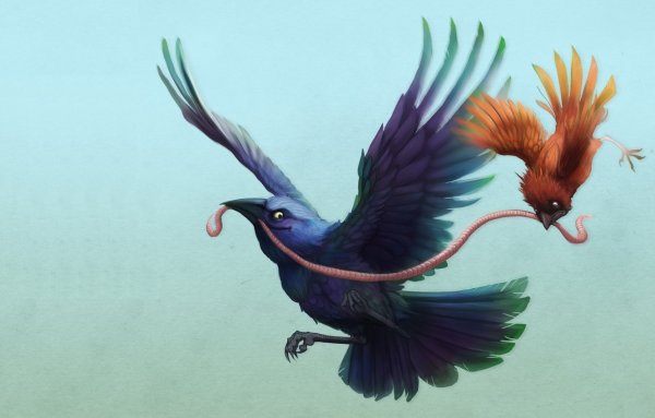 Маленькая птичка арт