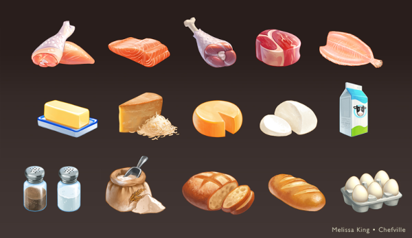 Набор иконок еда