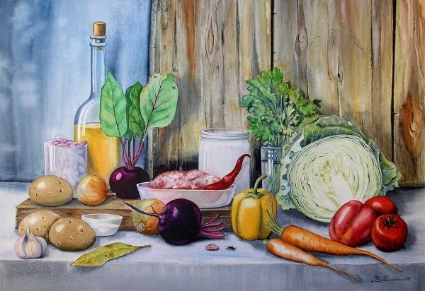 Продукты в живописи