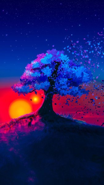 Фантастический закат арт