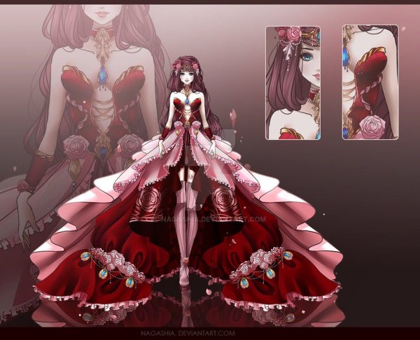 Девушка в платье аниме