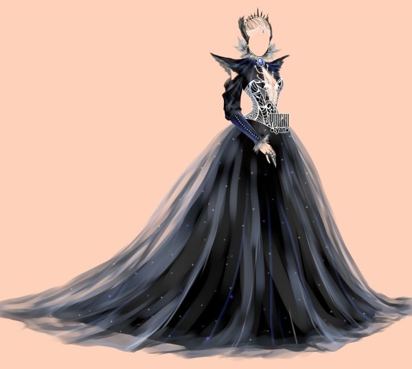 Аниме девушки в пышных платьях