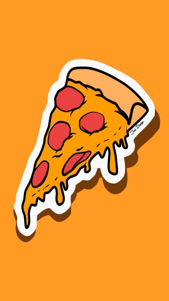 Пицца в мультяшном стиле