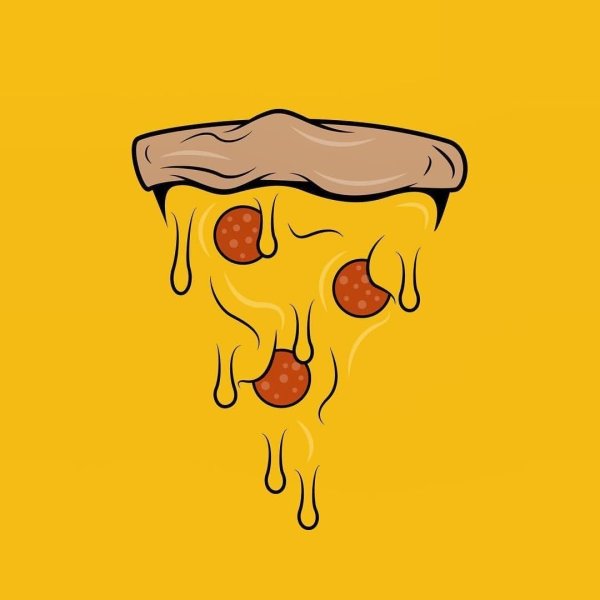 Кусочек пиццы поп арт