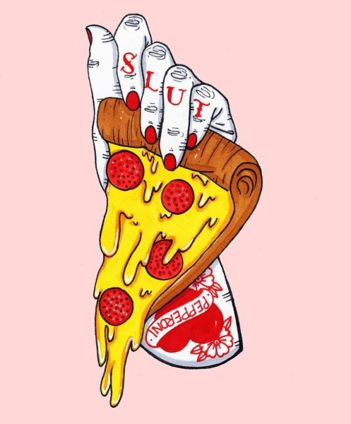 Пицца в стиле поп арт