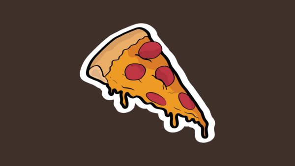 Минималистичный кусок пиццы