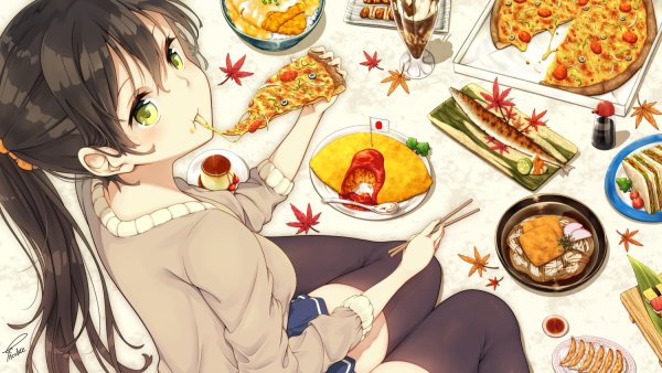 Аниме кушает