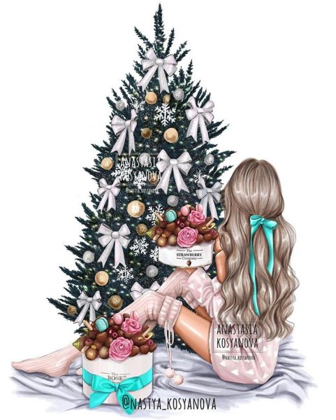 Девочка у елки