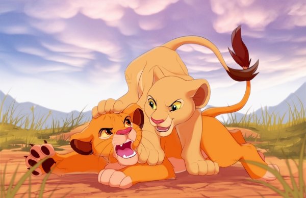 Король Лев Симба и Нала