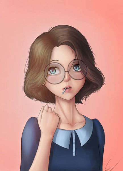 Мультяшная девушка
