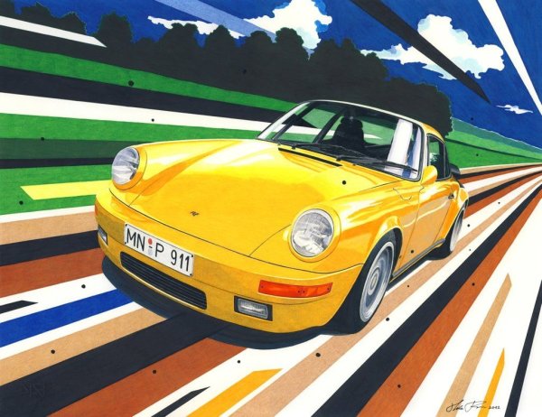 Порше 911 арт