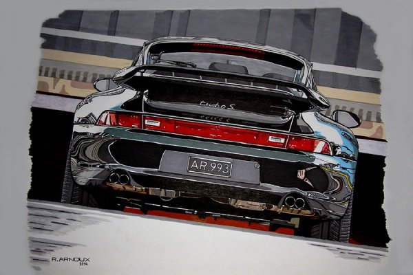 Порше арт Графика