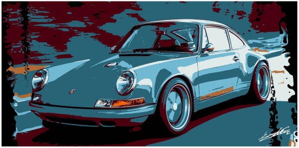 Поп арт авто Порше 911 картины