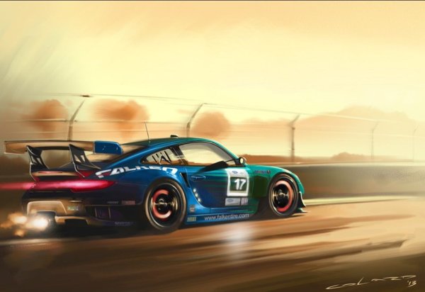 Постер "гоночная машина"