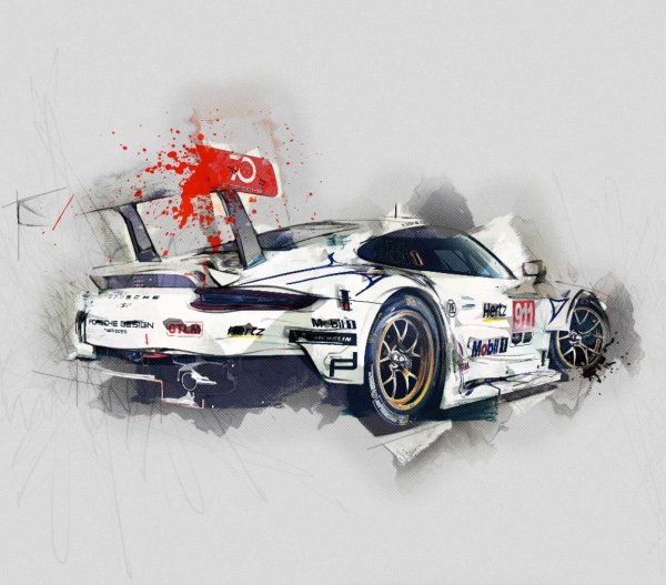Порше гоночный арт