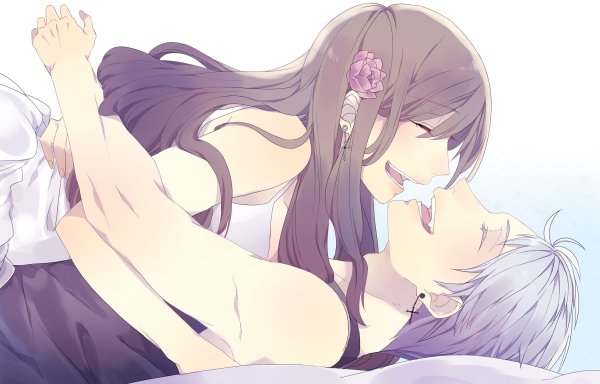 Аниме пары в обнимку