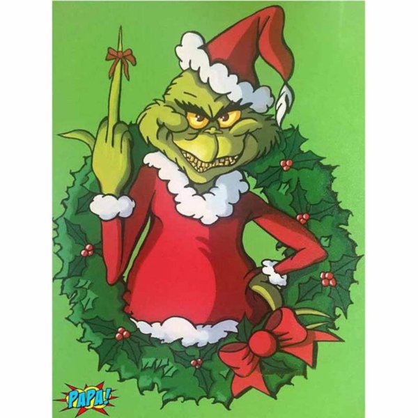 Новогодняя открытка Гринч