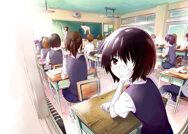 Школьная парта Мэй Мисаки