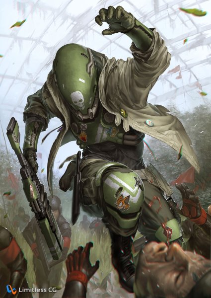 Sci Fi солдат Art