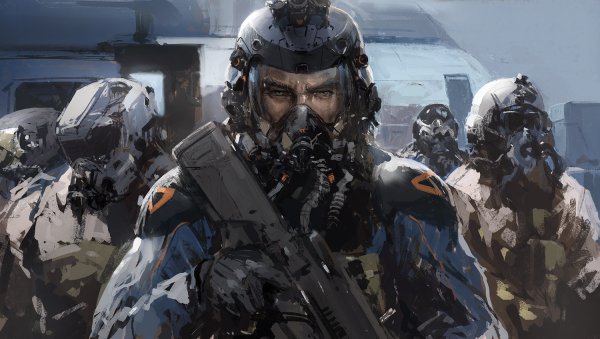 Sci Fi солдат Art