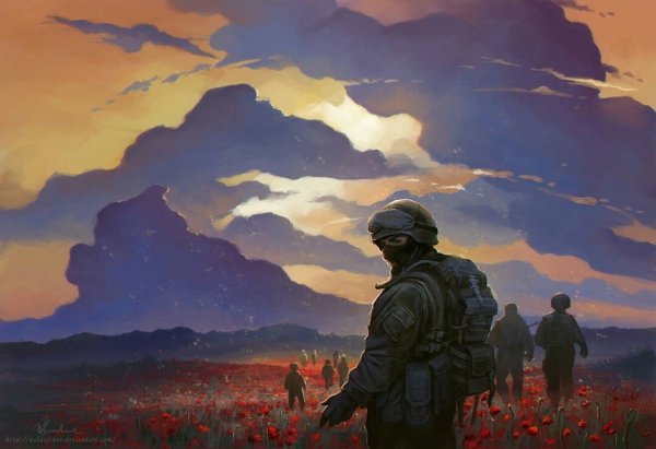 Одинокий солдат арт