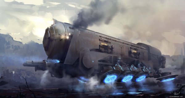 Бронепоезд дизельпанк концепт