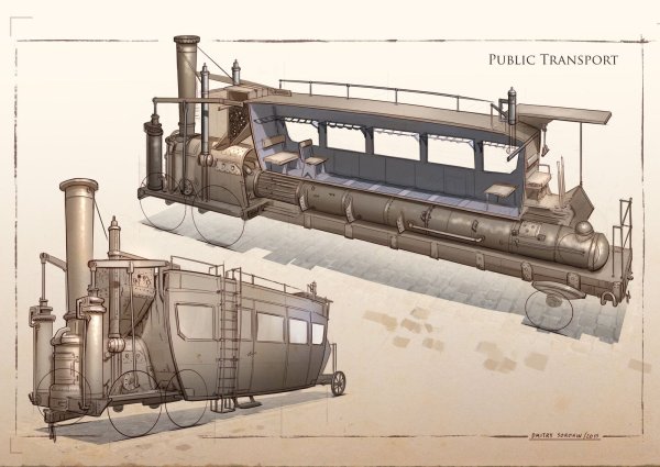 Дизельпанк пароход