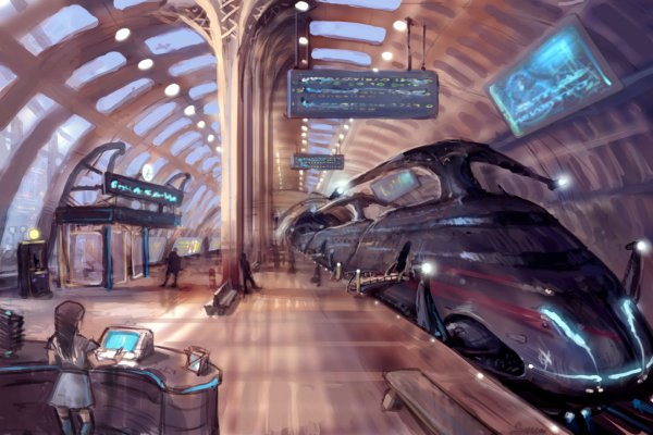 Вокзал будущего концепт арт Sci Fi