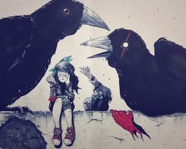 Человек ворон арт