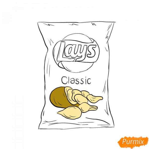Раскраска чипсы