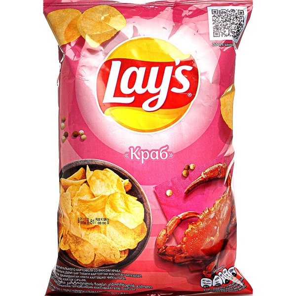 Чипсы lays 50г краб