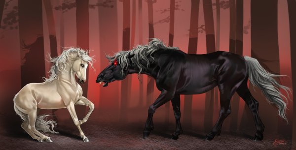 Мистические лошади арт