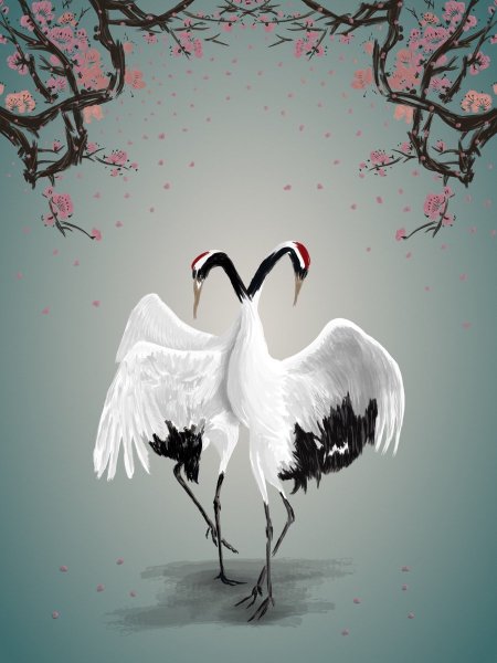 Журавль арт