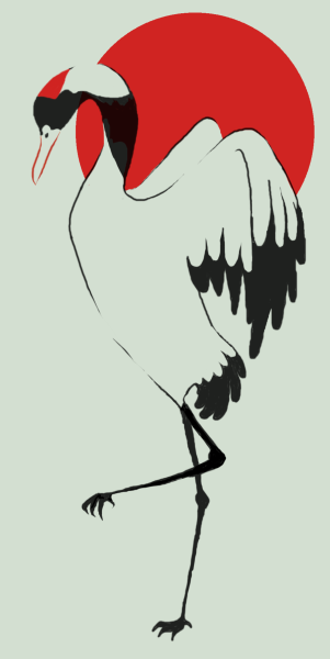 Журавль в Японии символ