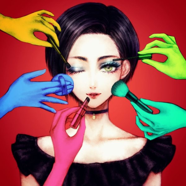 Аниме девушка с косметикой