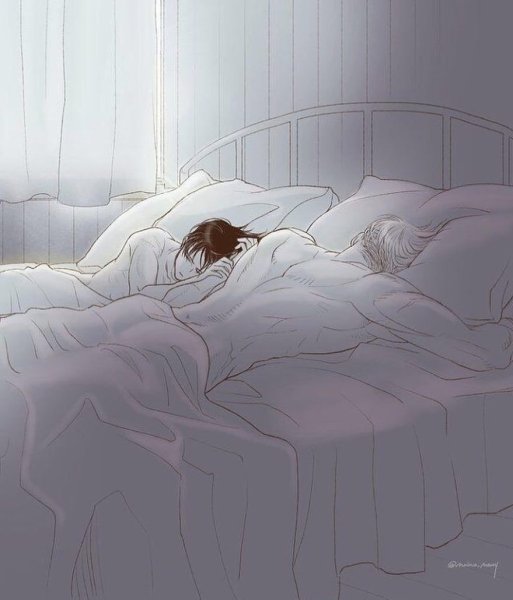 Леви спит арт