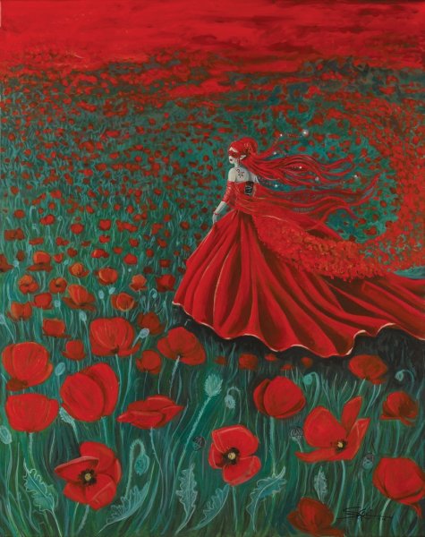 Маковое поле арт