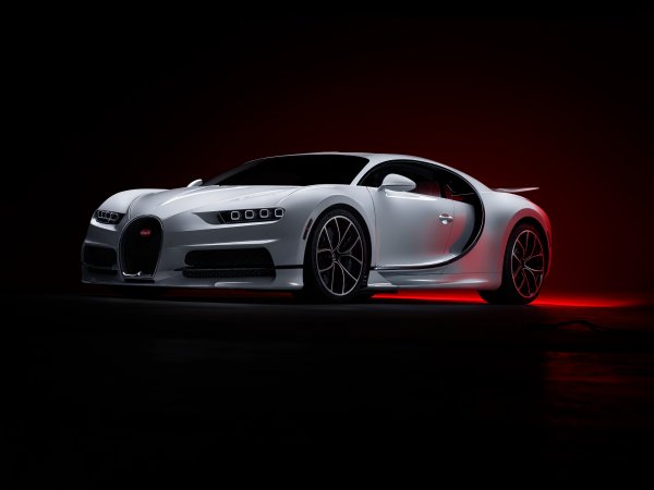 Bugatti Chiron белый
