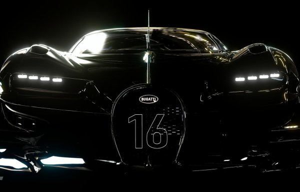 Бугатти Шерон ночью