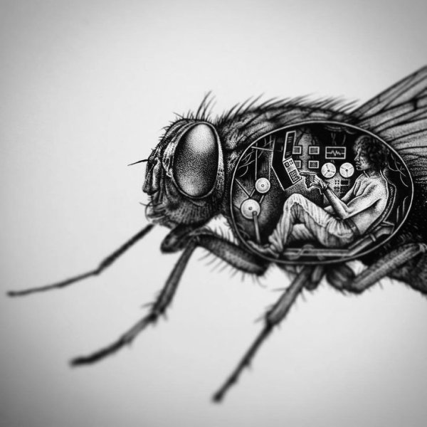 Рой насекомых арт