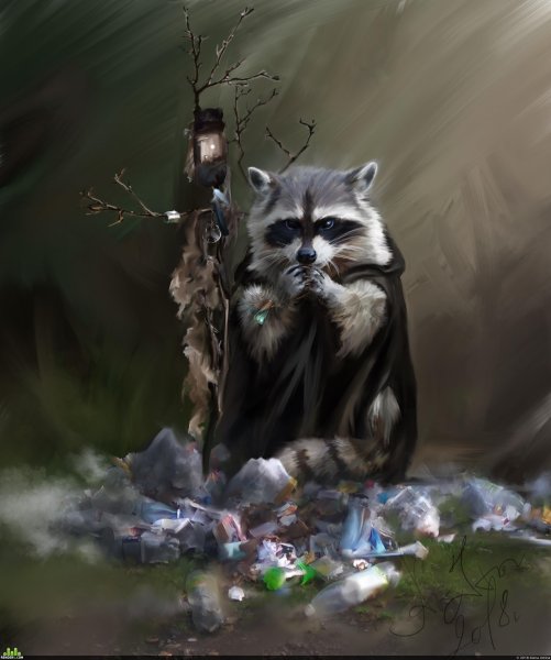 Чернокнижник полоскун енот некромант