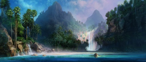 Тропический остров арт