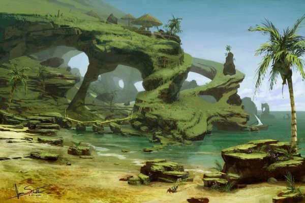 Тропический остров фэнтези