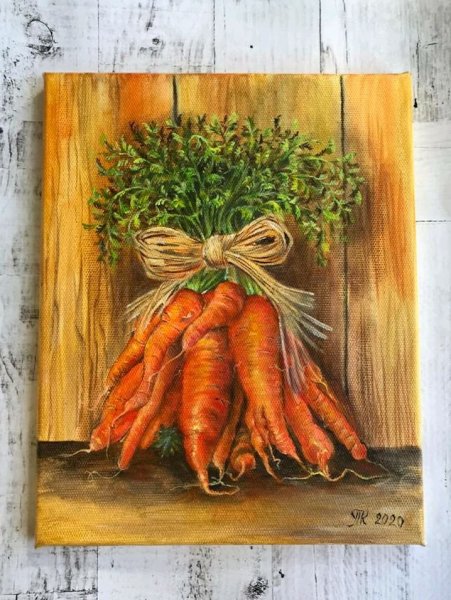 Морковь живопись