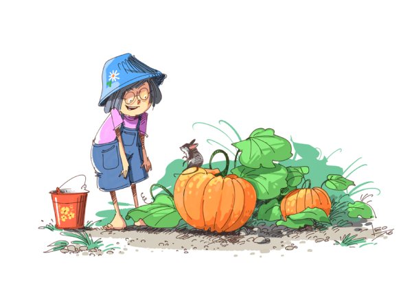 Огородник иллюстрация