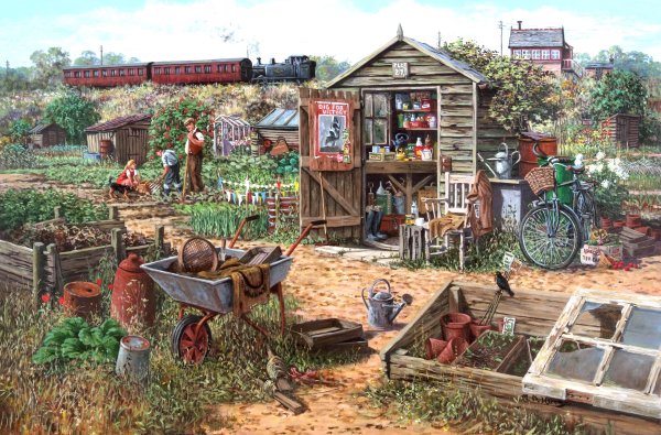 Огород живопись