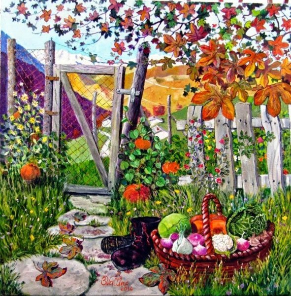 Огород живопись